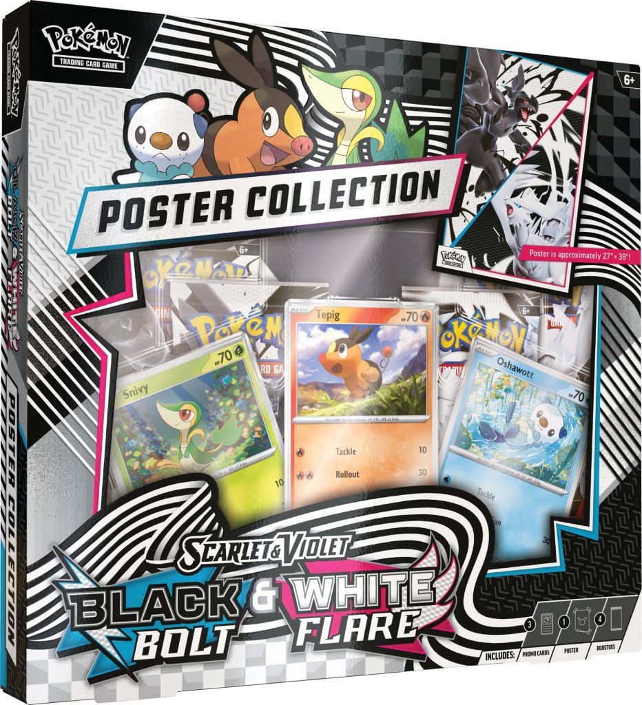 Black Bolt & White Flare Poster Collection - Pokemon TCG - (Due Mid Sept)