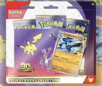 
              Pokemon 30th Anniversary Tech Sticker 3 Pack Blister
            