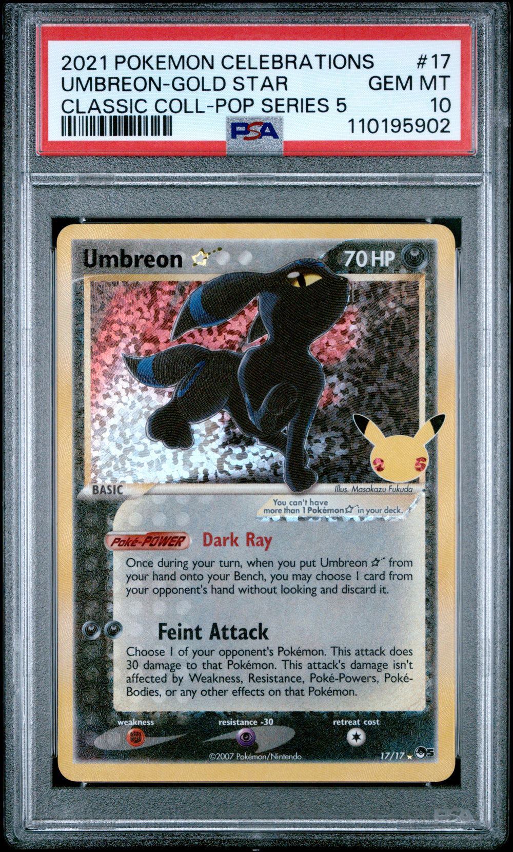 Celebrations Umbreon Gold Star -  PSA 10